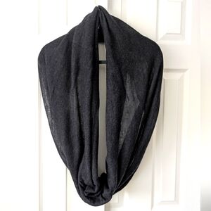 MM Lafleur Extra Fine Merino Wool Infinity Scarf Shawl  Dress Topper, Gray, O/S